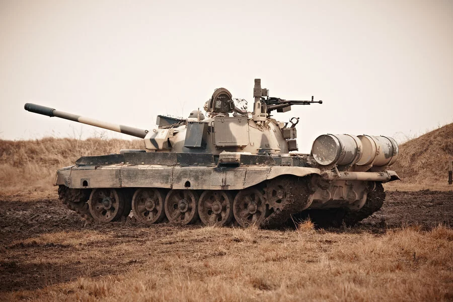 Řízení bojového tanku T-55 